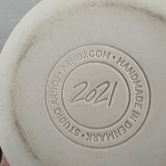 STUDIO ARHOJ Denmark Chug Mug Spot Black White Polka Dot Drips Copenhagen Design - Picture 15 of 15